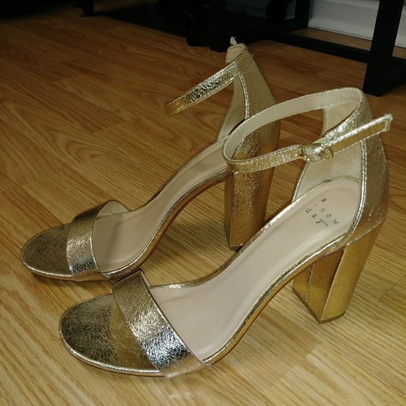 a new day Shoes - Gold Heels